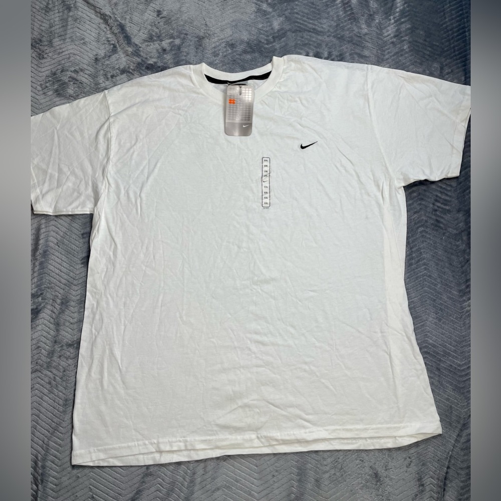 Vtg NWT Men’s Nike Gray Tag White Short Sleeve 100% Cotton Tee White XXL